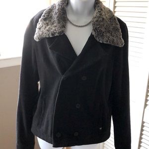 Volcom fur trimmed wool jacket